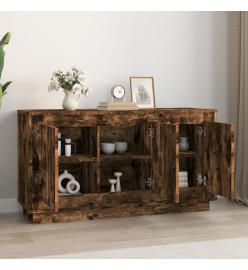 Buffet chêne fumé 102x35x55 cm bois d'ingénierie