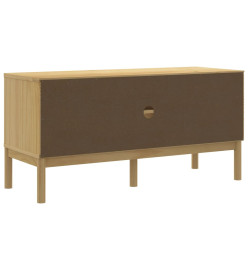 Meuble TV FLORO cire marron 114x43x55 cm bois massif de pin