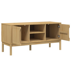 Meuble TV FLORO cire marron 114x43x55 cm bois massif de pin