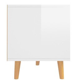 Meuble TV Blanc brillant 90x40x48,5 cm Aggloméré