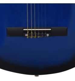 Jeu de guitare classique pour débutants 8 pcs Bleu 1/2 34"