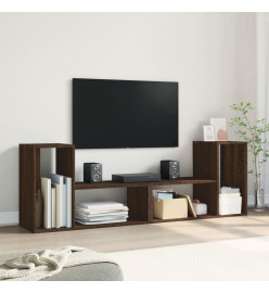 Meubles TV 2 pcs chêne marron 75x30x50 cm bois ingénierie