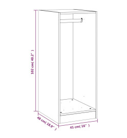 Garde-robe chêne sonoma 48x41x102 cm bois d'ingénierie