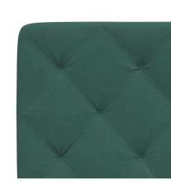 Cadre de lit avec lumières LED vert foncé 80x200 cm velours