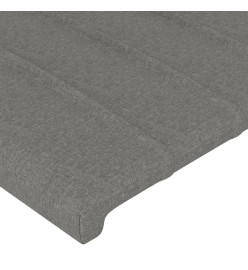 Tête de lit à LED Gris foncé 90x5x118/128 cm Tissu