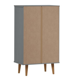 Armoire à chaussures MOLDE Gris 59,5x35x103 cm Bois de pin