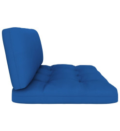 Salon de jardin palette 6 pcs et coussins pin imprégné de blanc