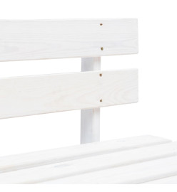Canapé central palette de jardin Blanc Bois de pin imprégné