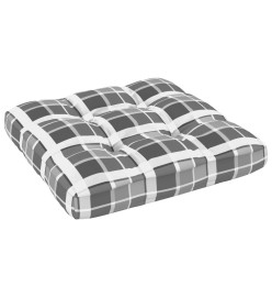 Salon de jardin palette 6 pcs et coussins pin imprégné de blanc