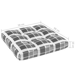 Salon de jardin palette 6 pcs et coussins pin imprégné de blanc