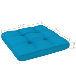 Salon de jardin palette 4 pcs et coussins pin imprégné de blanc