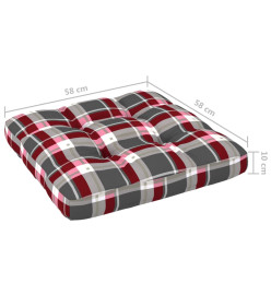 Salon de jardin palette 4 pcs et coussins pin imprégné de blanc