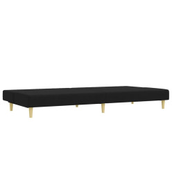 Ensemble de canapés 2 pcs noir tissu