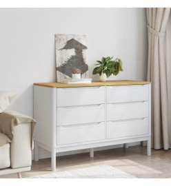 Commode FLORO blanc bois de pin massif