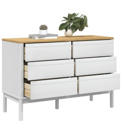 Commode FLORO blanc bois de pin massif