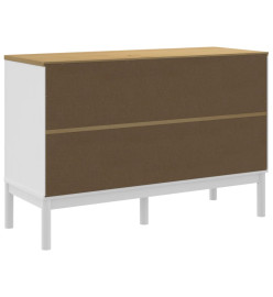 Commode FLORO blanc bois de pin massif