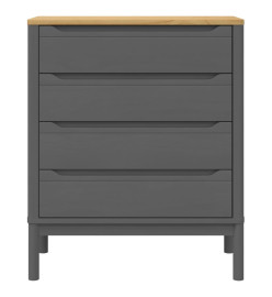 Commode FLORO gris bois de pin massif