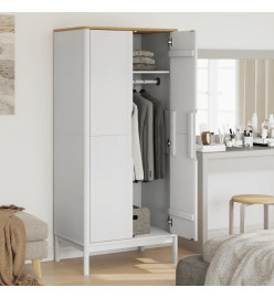 Garde-robe FLORO blanc 77x53x171 cm bois massif de pin