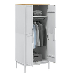 Garde-robe FLORO blanc 77x53x171 cm bois massif de pin