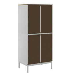Garde-robe FLORO blanc 77x53x171 cm bois massif de pin