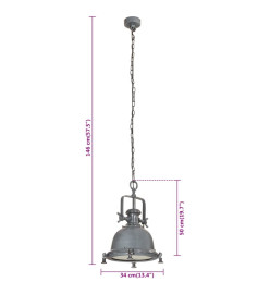 Lampe suspendue 34x34x146 cm aluminium