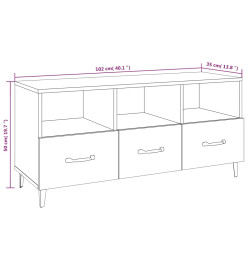 Meuble TV Sonoma gris 102x35x50 cm Bois d'ingénierie