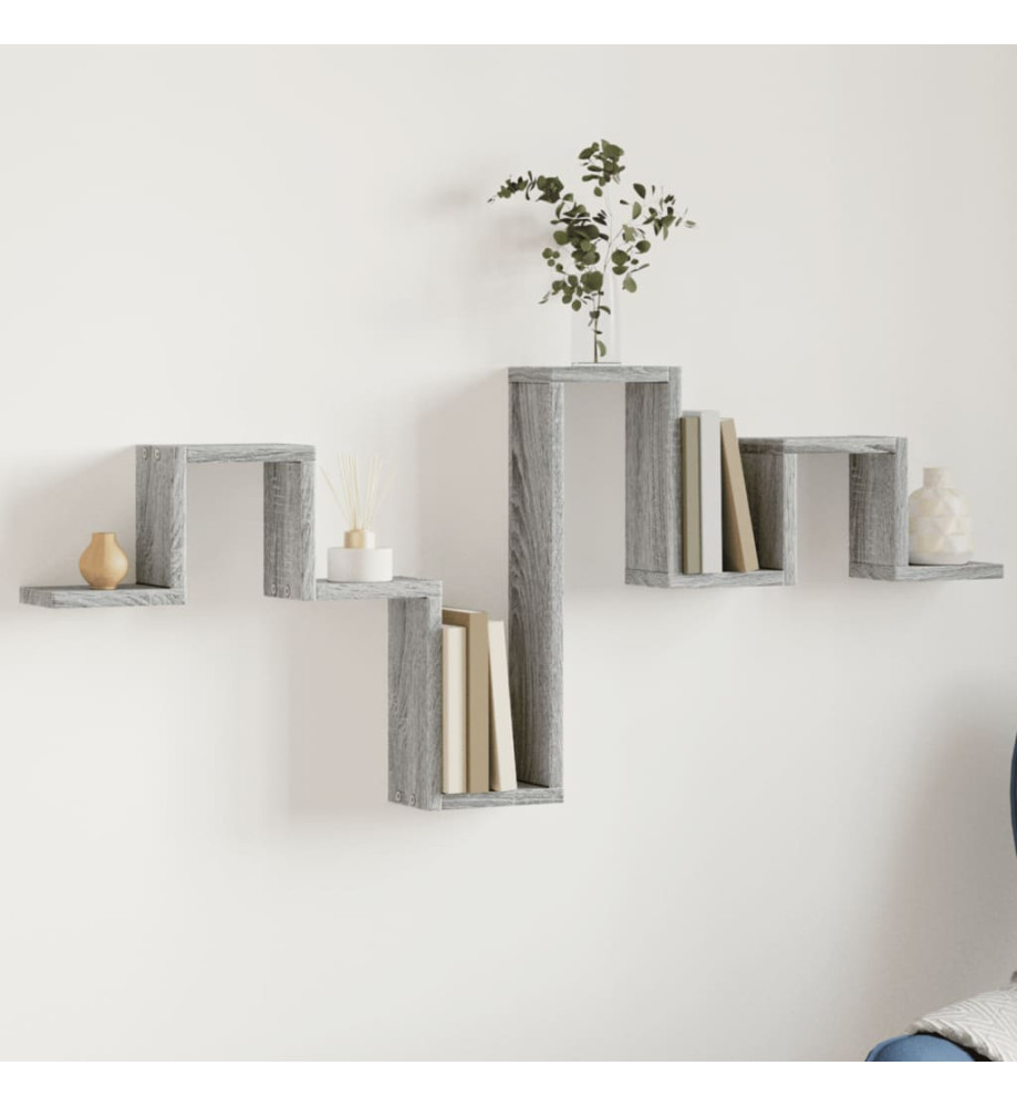 Étagère murale sonoma gris 104,5x10x43 cm bois d'ingénierie