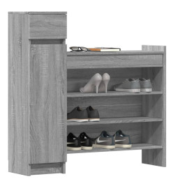 Armoire à chaussures sonoma gris bois d'ingénierie