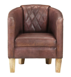 Fauteuil Marron Cuir véritable