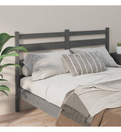 Tête de lit Gris 166x4x100 cm Bois massif de pin