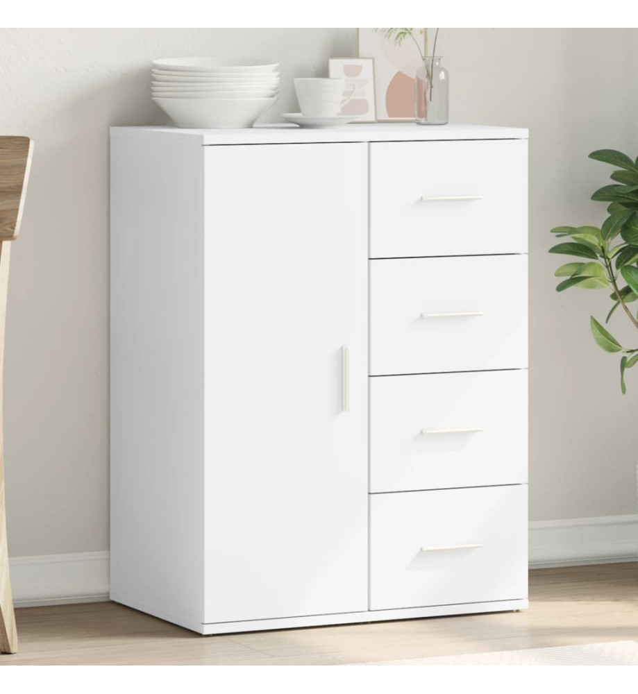 Buffet blanc 59x39x80 cm bois d'ingénierie