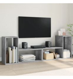 Meubles TV 2 pcs gris béton 75x30x50 cm bois d'ingénierie