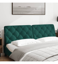 Coussin de tête de lit vert foncé 180 cm velours