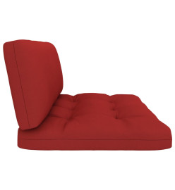 Salon de jardin palette 6 pcs et coussins Pin imprégné de blanc