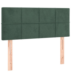 Sommier à lattes de lit et matelas Vert foncé 80x200 cm Velours