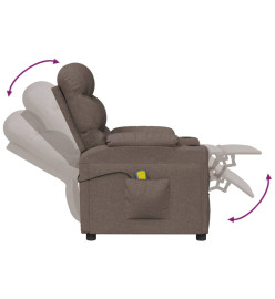 Fauteuil électrique de massage Taupe Tissu