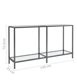 Table console Transparent 140x35x75,5 cm Verre trempé