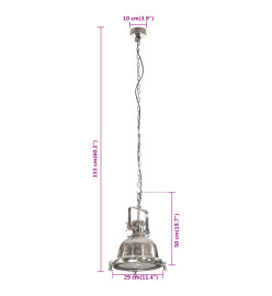 Lampe suspendue 29x29x153 cm aluminium