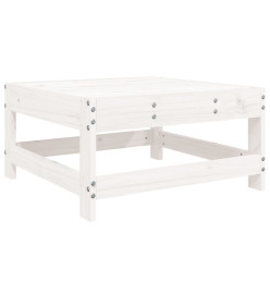 Salon de jardin 10 pcs blanc bois de pin massif