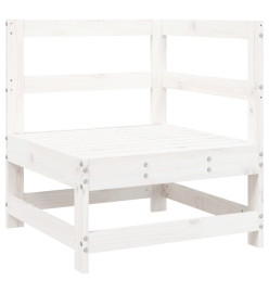 Salon de jardin 10 pcs blanc bois de pin massif