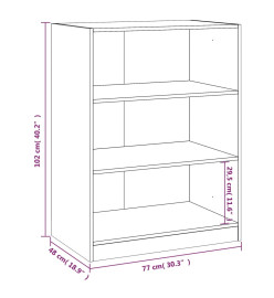 Garde-robe noir 77x48x102 cm bois d'ingénierie