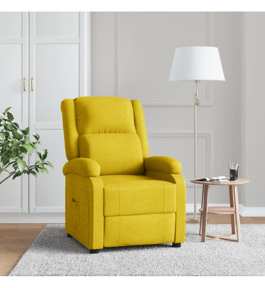 Fauteuil inclinable Jaune Tissu