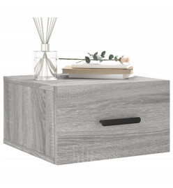 Table de chevet murale sonoma gris 35x35x20 cm