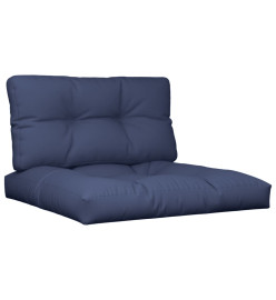 Coussins de palette lot de 2 bleu marine tissu