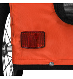 Remorque de vélo pour animaux de compagnie orange