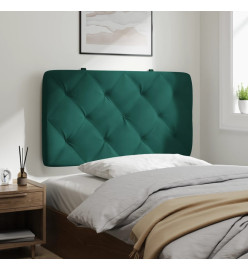 Coussin de tête de lit vert foncé 80 cm velours