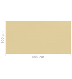 Tapis de tente 300x600 cm Beige