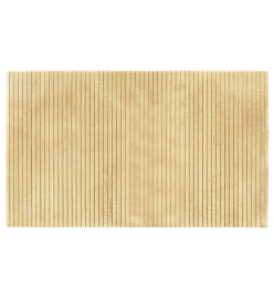 Tapis rectangulaire naturel clair 60x100 cm bambou