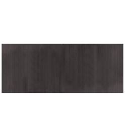 Tapis rectangulaire marron foncé 80x200 cm bambou