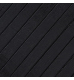 Tapis rectangulaire noir 100x500 cm bambou